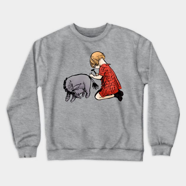 Christopher Robin and Eeyore Crewneck Sweatshirt by Boyanton Designs